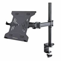 Laptop and Monitor Desk Mount Arm with VESA Tray, Clamp or Grommet